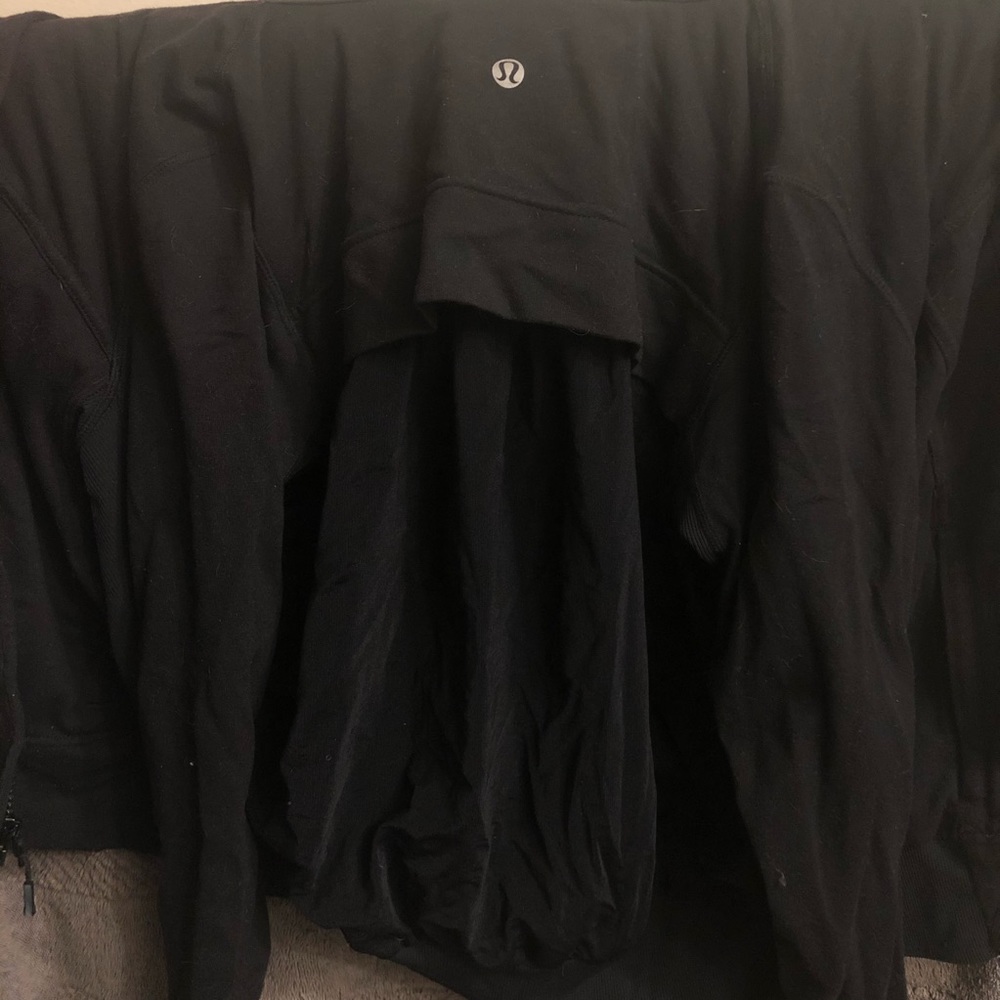 GUC Lululemon Size 6 Running Jacket Black Zip Up - Picture 4 of 8